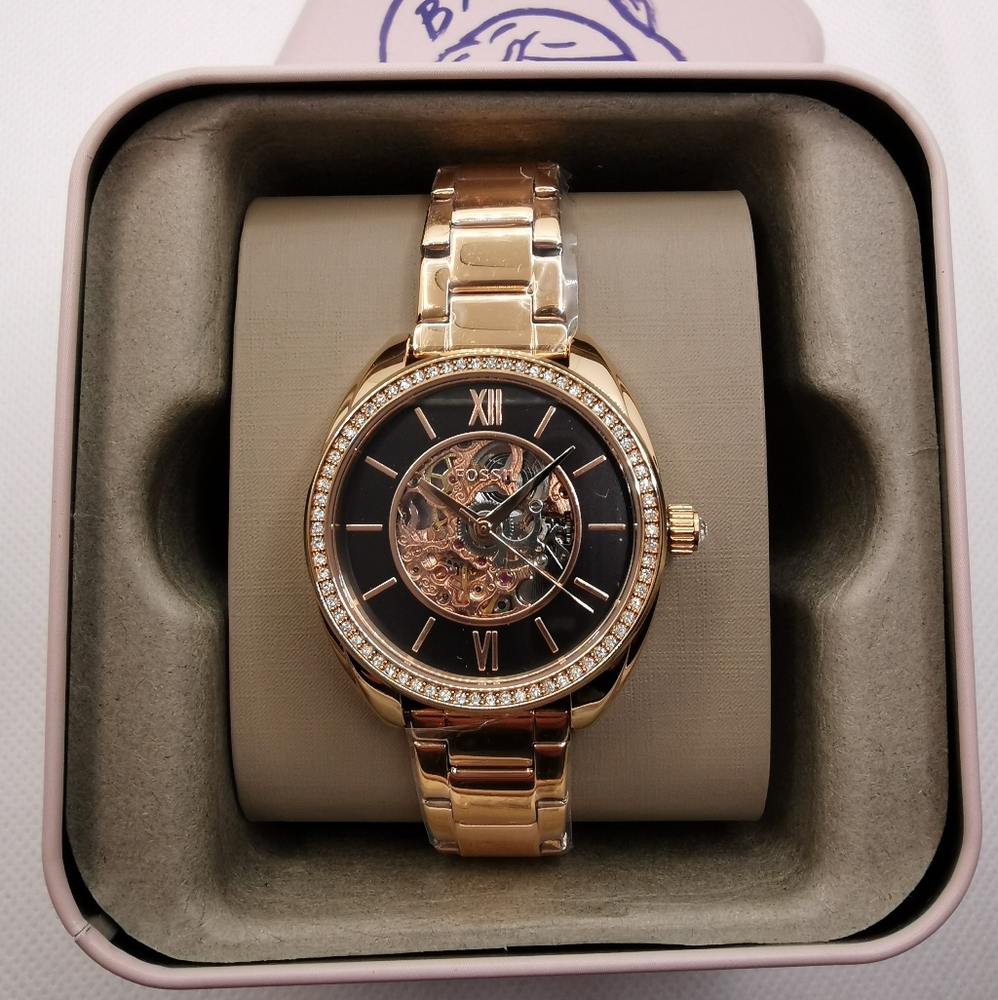 Brand new Fossil Ladies Automatic Rosegold Watch